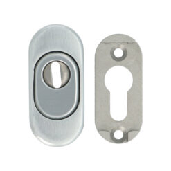 Escudo de seguridad con tapa corredera Dieckmann D815 | Aluminio o negro
