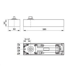 Dorma BTS 75V | Cierrapuertas de suelo para puertas vaivén | Sin tapa ni eje de inserción - 5