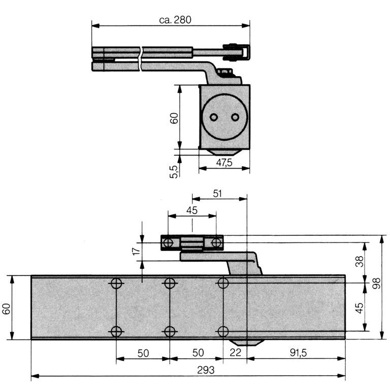 Dorma TS83 BC/OD | Cierrapuertas sin brazo | Fuerza EN 3-6 - 4