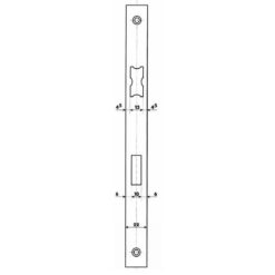 Dyla 102 | Cerradura para bombín | Distancia entre ejes 110 mm