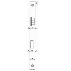 Dyla 601 | Cerradura para bombín | Puertas solapadas | Distancia entre ejes 110 mm