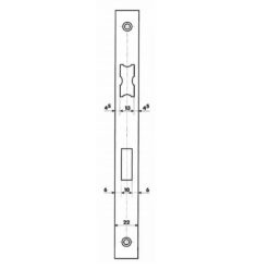Dyla 114 | Cerradura para bombín | Distancia entre ejes 72 mm