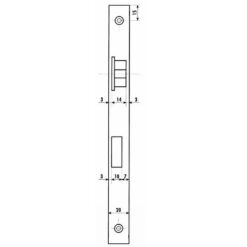 Dyla 604 | Cerradura para bombín | Puertas solapadas | Distancia entre ejes 72 mm