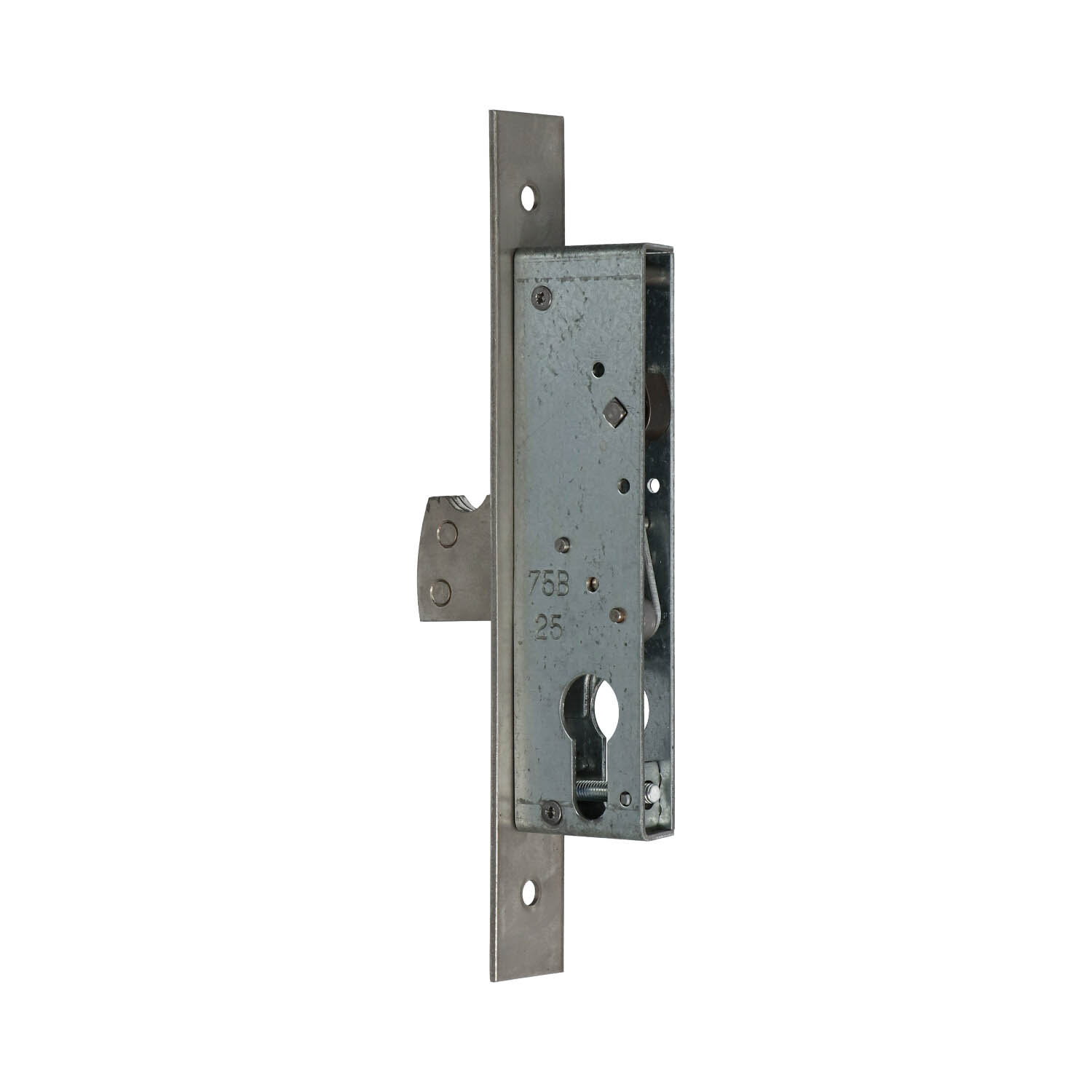 Dyla 75B | Cerradura auxiliar para bombín | Cerrojo basculante | Frente inox