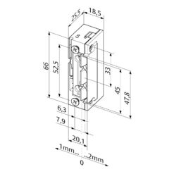 EffEff 118.53------A71 | Abrepuertas eléctrico | Corriente de trabajo 10-24V AC/DC | ProFix 2