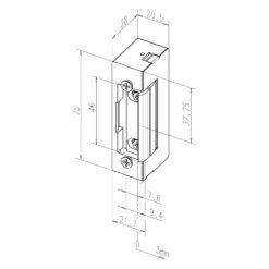 EffEff 1705--------F41 | Corriente de trabajo 24V DC 100% | Abrepuertas eléctrico