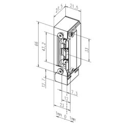 EffEff 332.238-----F91 | Corriente de reposo 24V DC | ProFix 2 | Abrepuertas eléctrico para puertas de emergencia