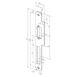 EffEff -------66B35-01 | Cerradero para abrepuertas eléctrico | ProFix 2
