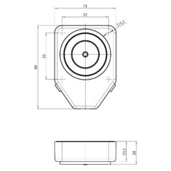 EffEff 830-8ISU----F90 | Retenedor electromagnético | Fuerza de retención 800 N | Con interruptor de desconexión