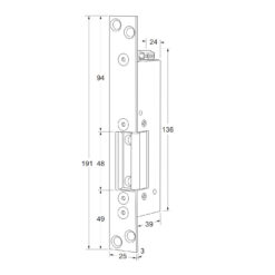 Maasland RVD11 | Abrepuertas eléctrico | Para vías de evacuación | Corriente de reposo 24V DC