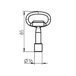 Llave EMKA 1004-42 (Media caña de Ø13 mm)
