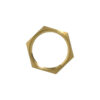 Euro-Locks | Tuerca de latón 3/4" | Para cerraduras de leva | Hexagonal