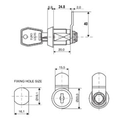 Euro-Locks B671 | Cerradura de leva | Leva curvada | Ref. 7231240 - 3