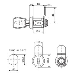 Euro-Locks B671 | Cerradura de leva | Leva curvada | De llaves iguales - 3