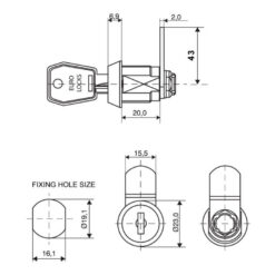 Euro-Locks B671 | Cerradura de leva | Leva recta | De llaves iguales - 3