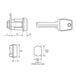 Euro-Locks UGL-0906 | Cerradura de leva | Leva curvada - 3