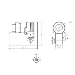 Euro-Locks P829 | Medio cilindro insertable | Cierre triangular 8mm - 2