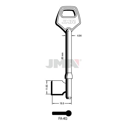 Llave en bruto JMA FA-4G