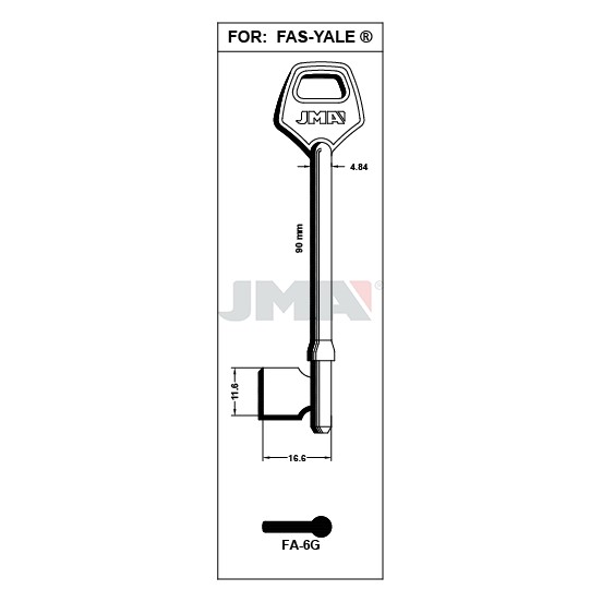 Llave en bruto JMA FA-6G – vista agrupada