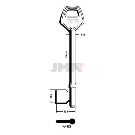 Llave en bruto JMA FA-6G