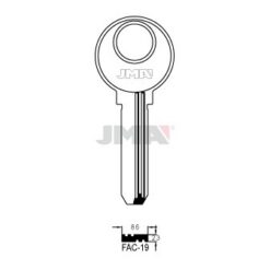 Llave en bruto JMA FAC-19