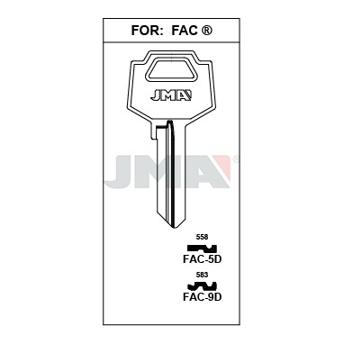 Llave en bruto JMA FAC-5D – vista agrupada