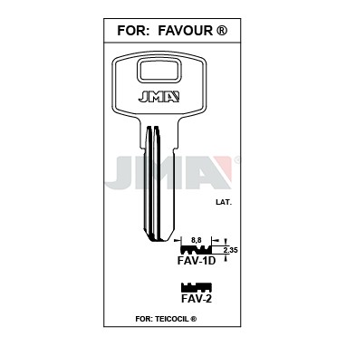 Llave en bruto JMA FAV-1D – vista agrupada
