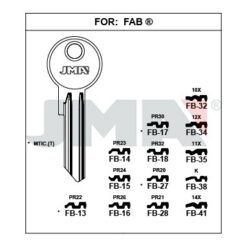 Llave en bruto JMA FB-18 – vista agrupada