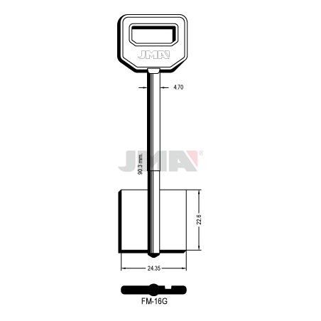 Llave en bruto JMA FM-16G