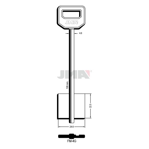 Llave en bruto JMA FM-4G
