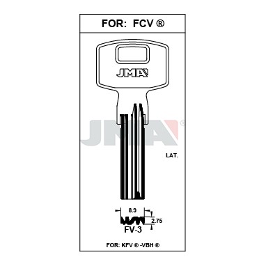 Llave en bruto JMA FV-3 – vista agrupada