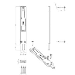 Fapim Titan Tre 3722A | Pasador con palanca | 140 mm - 3