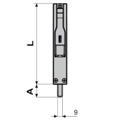 Fapim Titan 3714 | Pasador con palanca | Negro mate | 140 mm - 4