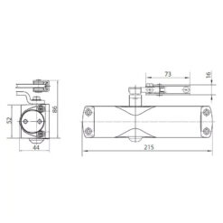 GEZE TS1000 C | Cierrapuertas con brazo articulado | Fuerza EN 2-3 - 2
