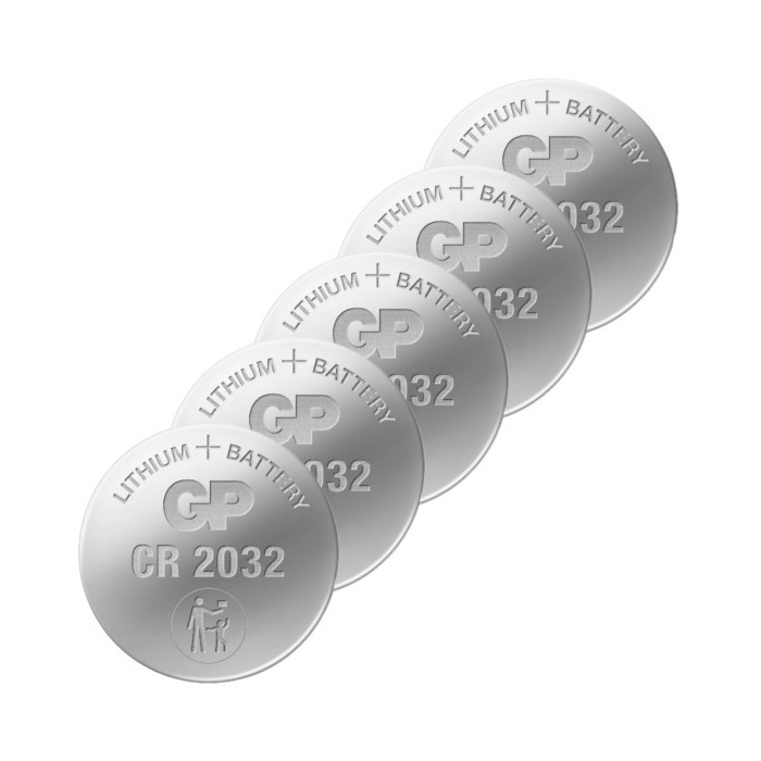 GP CR2032 | Pila de botón | 3V Litio | Pack de 5