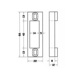 GU E-16463 | Cerradero para puertas de madera | Para resbalón