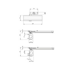 GU OTS 210 | Cierrapuertas aéreo para brazo articulado | Fuerza EN 2-4 - 2