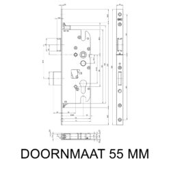 GU Secury Economy | Cerradura para bombín para puertas de madera | Distancia entre ejes 72 mm
