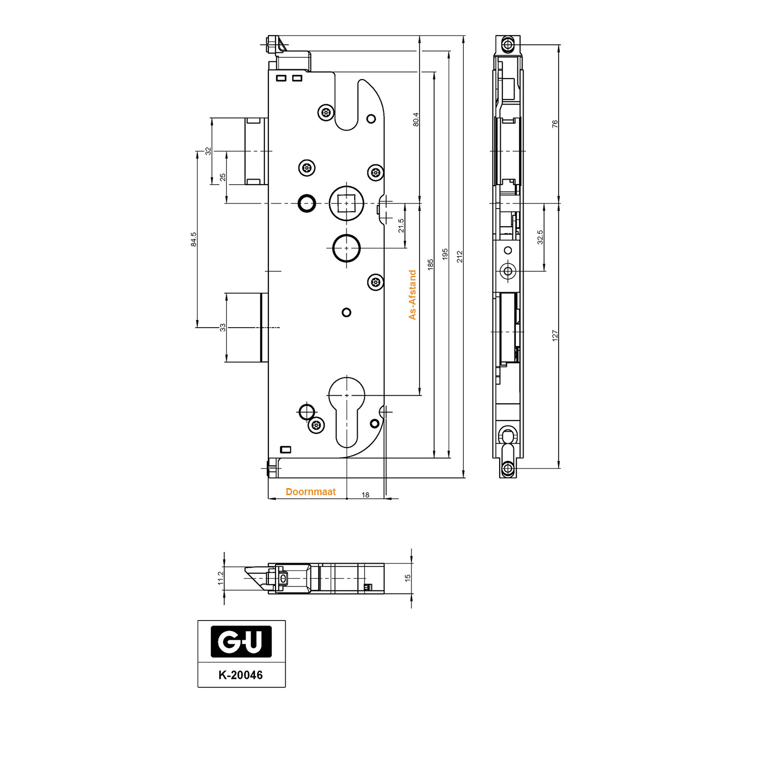 GU K-20046 | Caja principal para renovación | Cierres multipunto GU