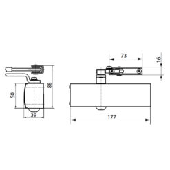 GEZE TS1500 | Cierrapuertas con brazo articulado | Fuerza EN 3-4 - 2