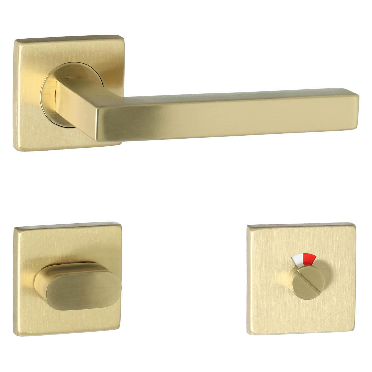 Manilla de puerta HDD Pro Kubic Shape - Con roseta cuadrada - Cobre mate - Imagen 4