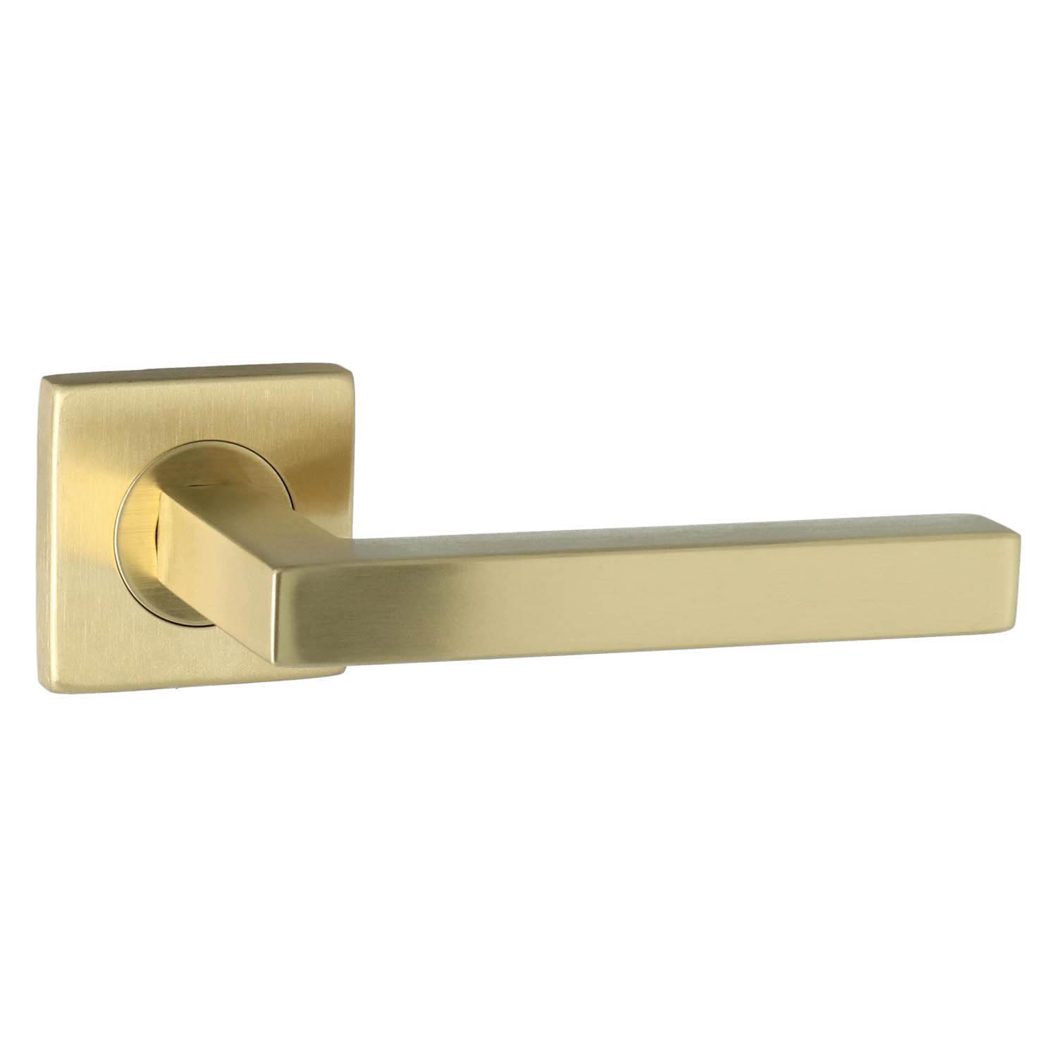 Manilla de puerta HDD Pro Kubic Shape - Con roseta cuadrada - Cobre mate