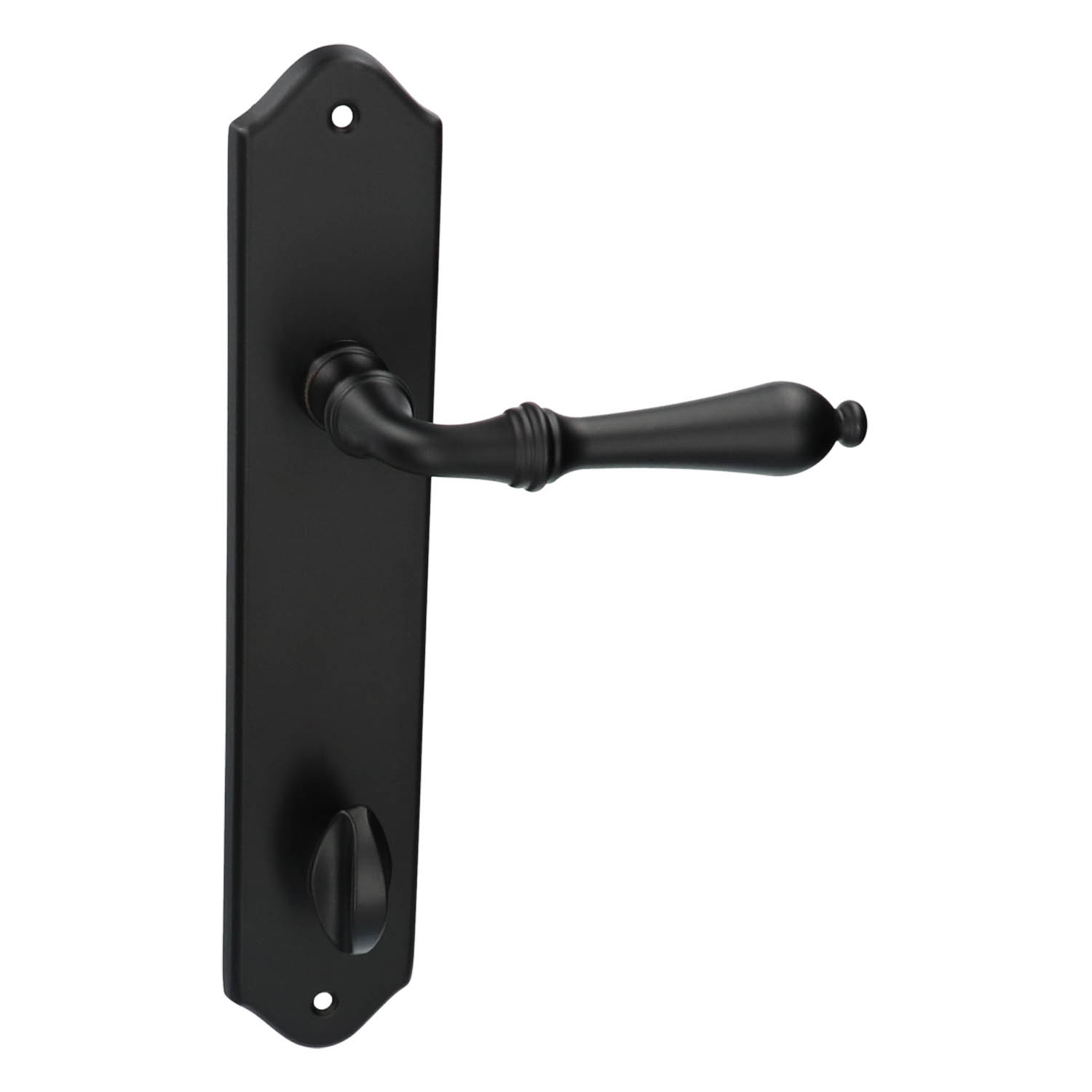 Manilla de puerta Lisa sobre placa - Negro mate - Imagen 3