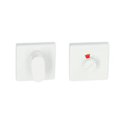 Roseta de condena HDD Pro para puertas de baño y aseo, cuadrada | Blanco mate texturizado