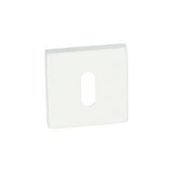 Roseta HDD Pro Kubic Shape con apertura para llave de gorja, cuadrada | Blanco mate texturizado | Por unidad