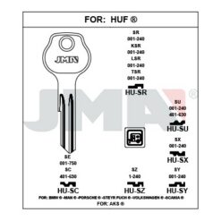 Llave en bruto JMA HU-SY – vista agrupada