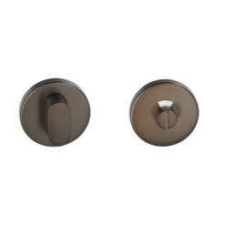 Roseta de condena HDD Pro para puertas de baño y aseo, redonda | Bronce mate