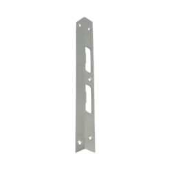 Cerradero angular inox | 25 x 25 x 300 mm | Para puertas de madera