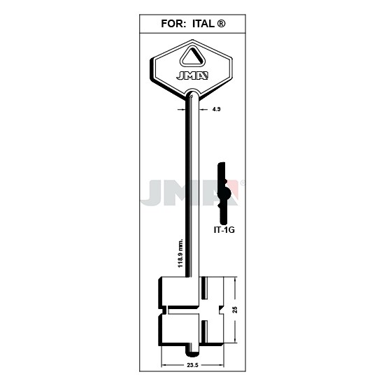 Llave en bruto JMA IT-1G – vista agrupada