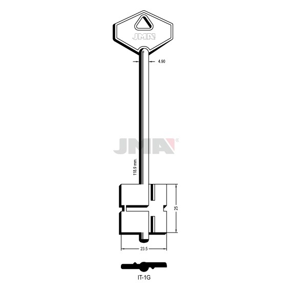 Llave en bruto JMA IT-1G